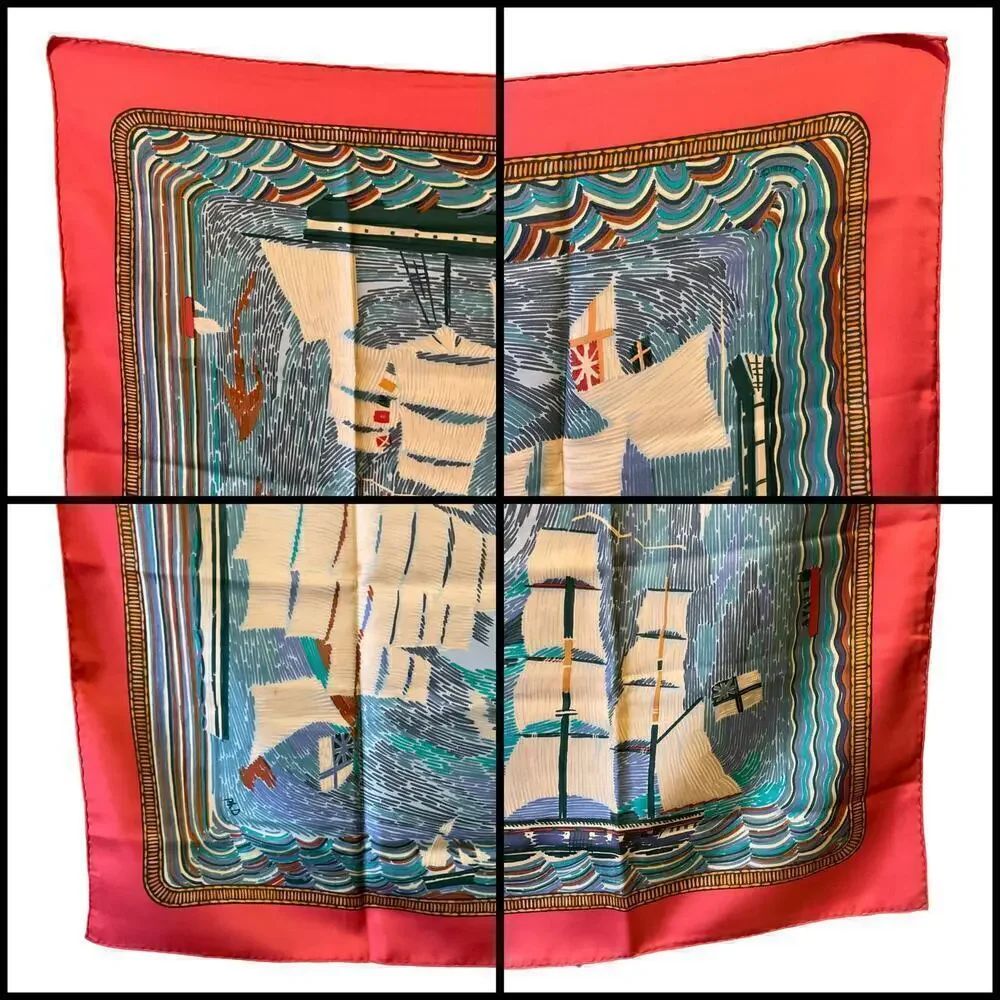 Hermes Scarf  Henry F. Smith Sailor 90cm 100% Silk Square Scarf - Picture 10 of 15